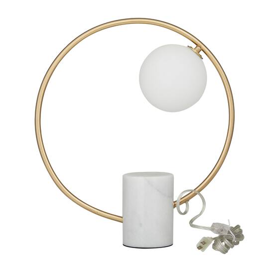 17.5" Marble Contemporary Abstract Accent Lamp